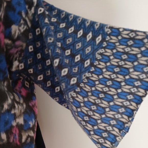 Anthropologie Guinevere Geo Fleur Kimono Open Front Merino Wool Sweater Size M - Picture 5 of 6